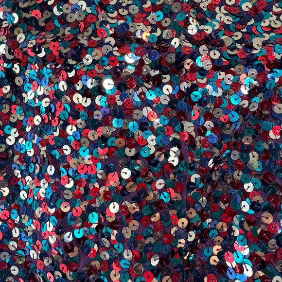 MINI BODEN Sequin Romper Girls 5-6 116cm Purple Multicolor Sequins Playsuit EUC - Picture 3 of 5